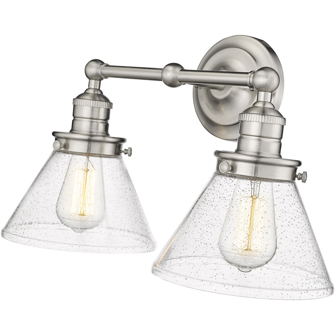 Eyden 2 Light 18.38 inch Brushed Nickel Bathroom Vanity Light Wall Light